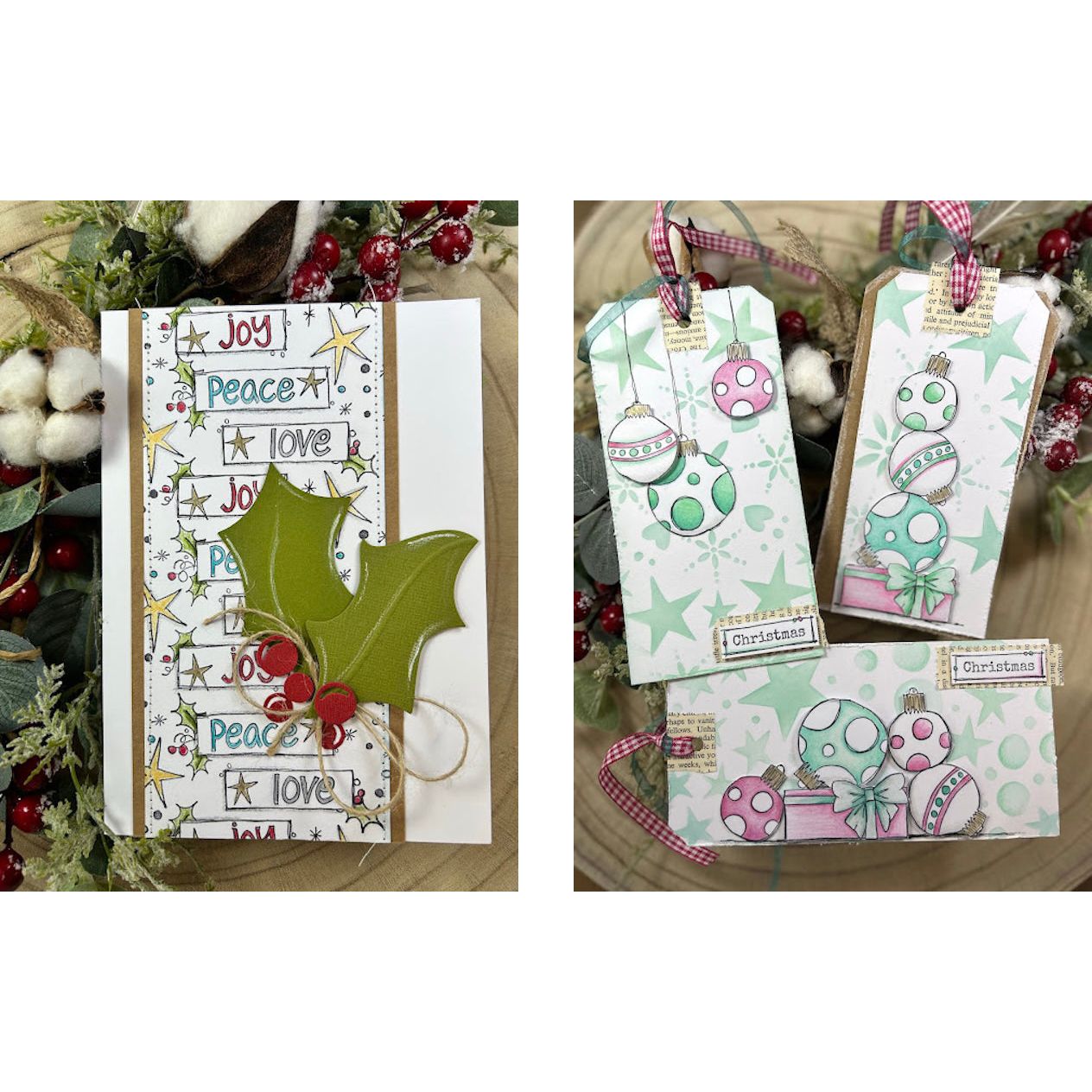 Paper Artsy JoFY 142 Cling Stamps jofy142 ornaments