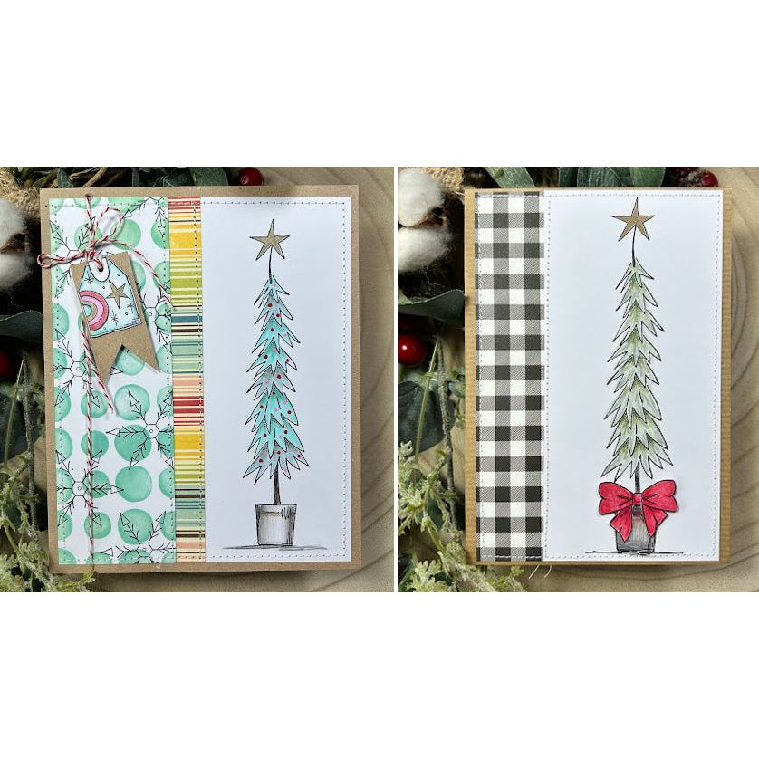 Paper Artsy JoFY 142 Cling Stamps jofy142 trees