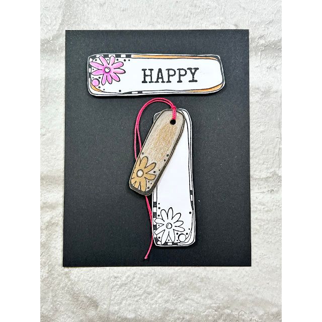 Paper Artsy JoFY 145 Cling Stamps jofy145 happy