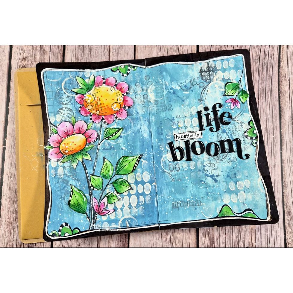 Paper Artsy JoFY 147 Cling Stamps jofy147 pink blooms | color-code:ALT01