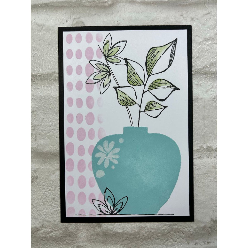 Paper Artsy JoFY Large Stencil ps513 vase