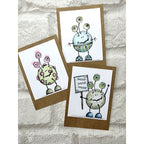 Paper Artsy JoFY Mini 85 Cling Stamp jm85 happy
