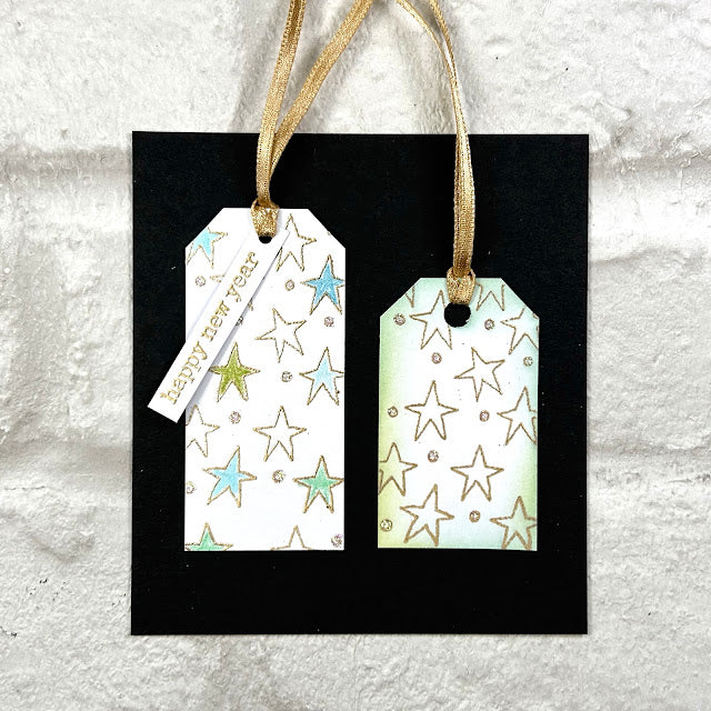 Paper Artsy JoFY Mini 93 Cling Stamp jm93 new year tags