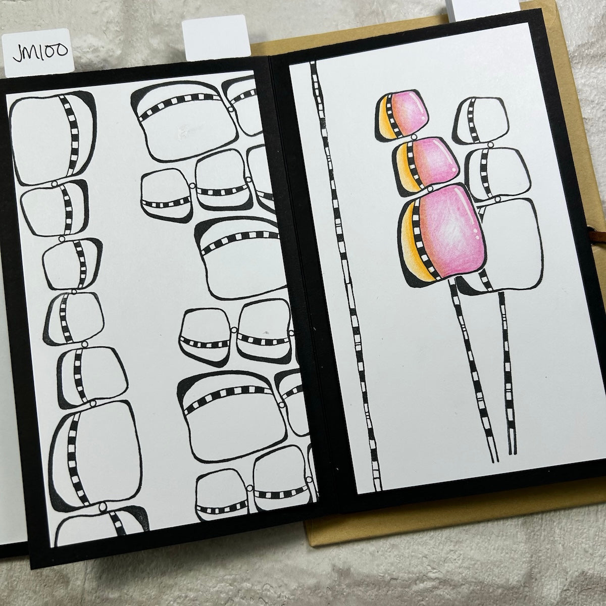 Paper Artsy JoFY Mini Cling Stamp jm100  pink
