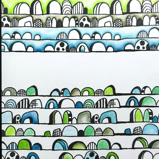Paper Artsy JoFY Mini Cling Stamp jm101 stripes