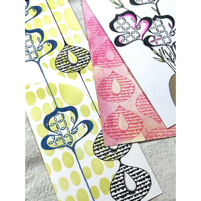 Paper Artsy JoFY Mini Cling Stamp jm102 green circles