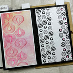 Paper Artsy JoFY Mini Cling Stamp jm102 pink circle