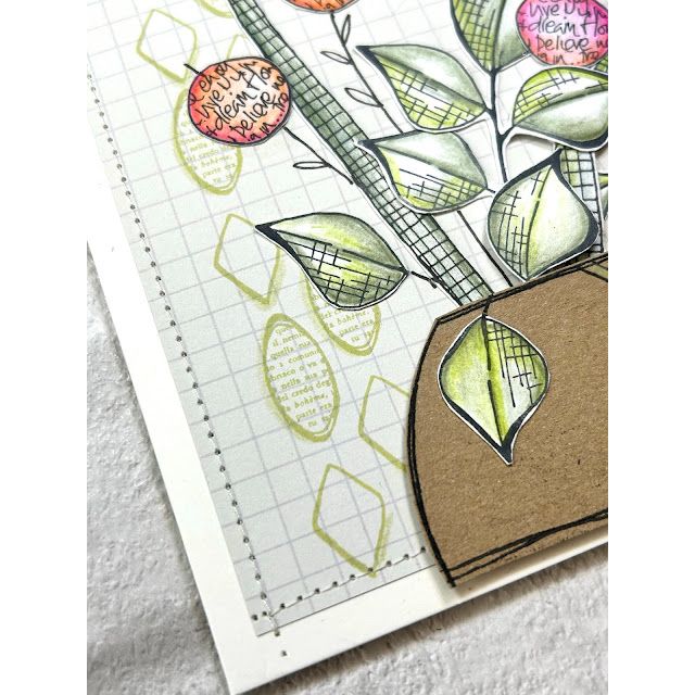 Paper Artsy JoFY Mini Cling Stamp jm104 believe