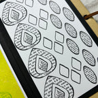 Paper Artsy JoFY Mini Cling Stamp jm104 diamonds