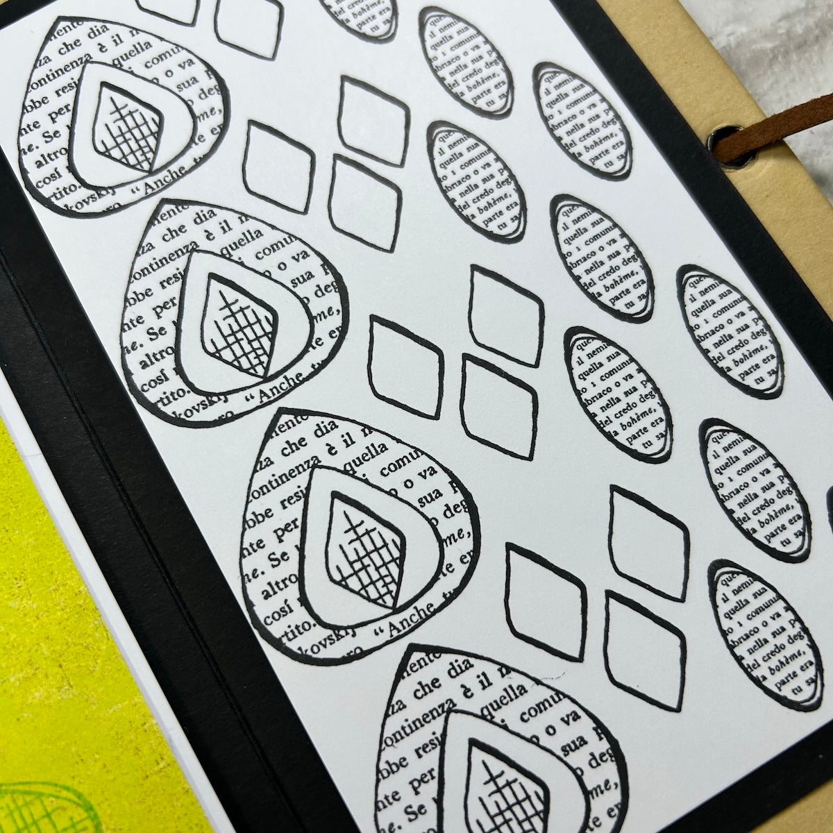 Paper Artsy JoFY Mini Cling Stamp jm104 diamonds