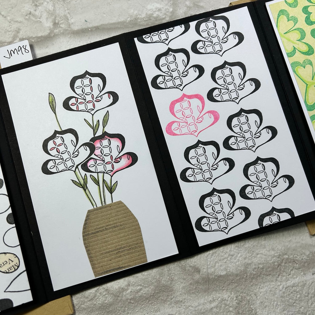 Paper Artsy JoFY Mini Cling Stamp jm98 vase