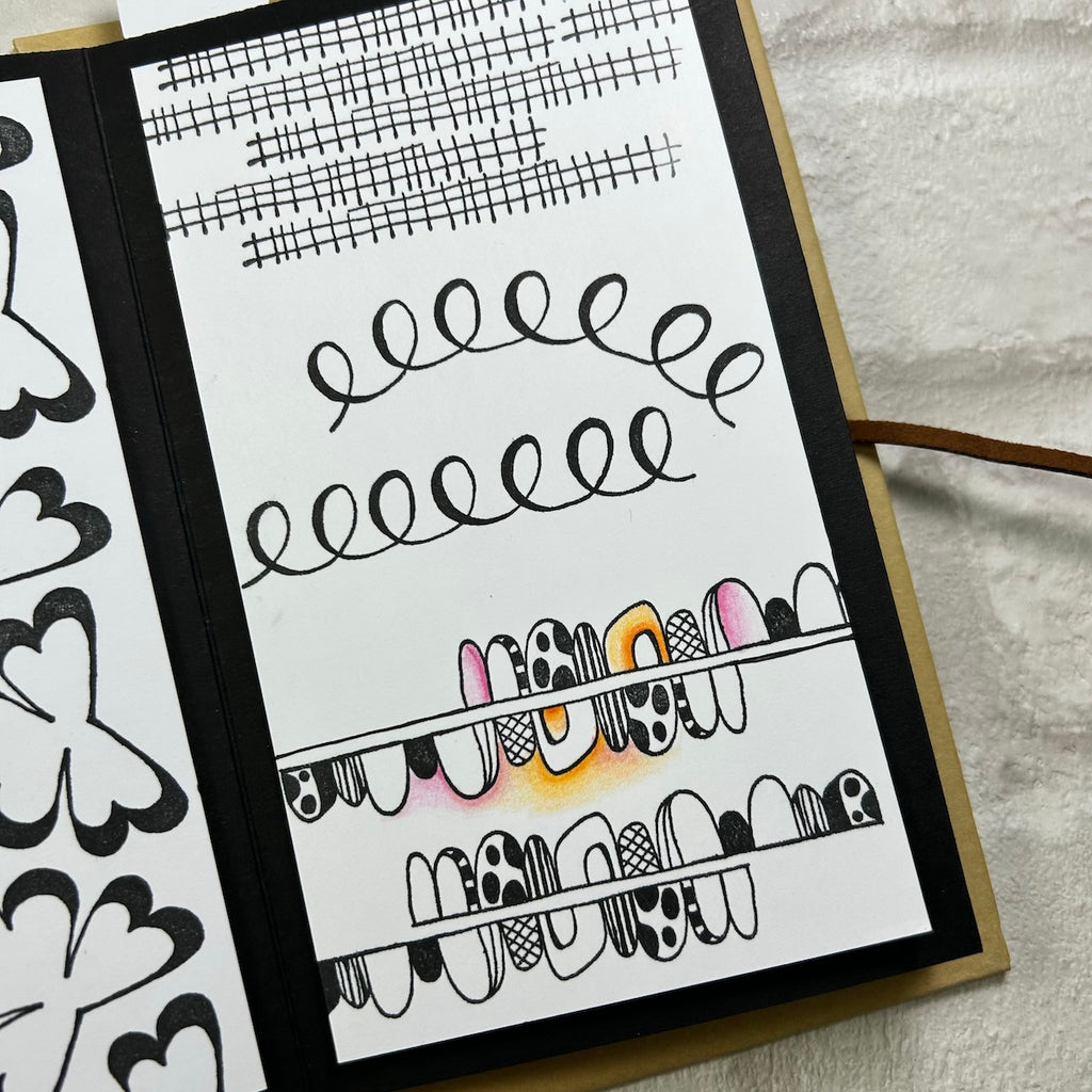 Paper Artsy JoFY Mini Cling Stamp jm99 swirls