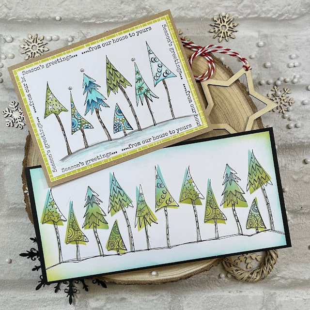 Paper Artsy JoFy 137 Cling Stamps jofy137 trees
