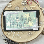 Paper Artsy JoFy 137 Cling Stamps jofy137 trees season's greetings