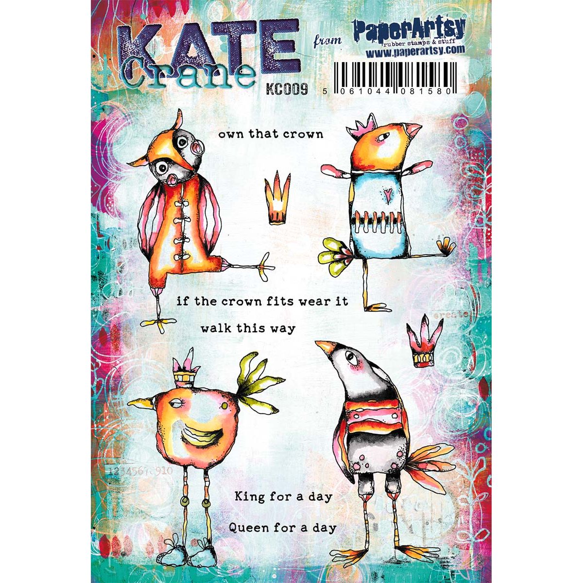 Paper Artsy Kate Crane Cling Stamps kc009