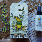 Paper Artsy Kate Crane Cling Stamps kc009 bird feathers | color-code:ALT01