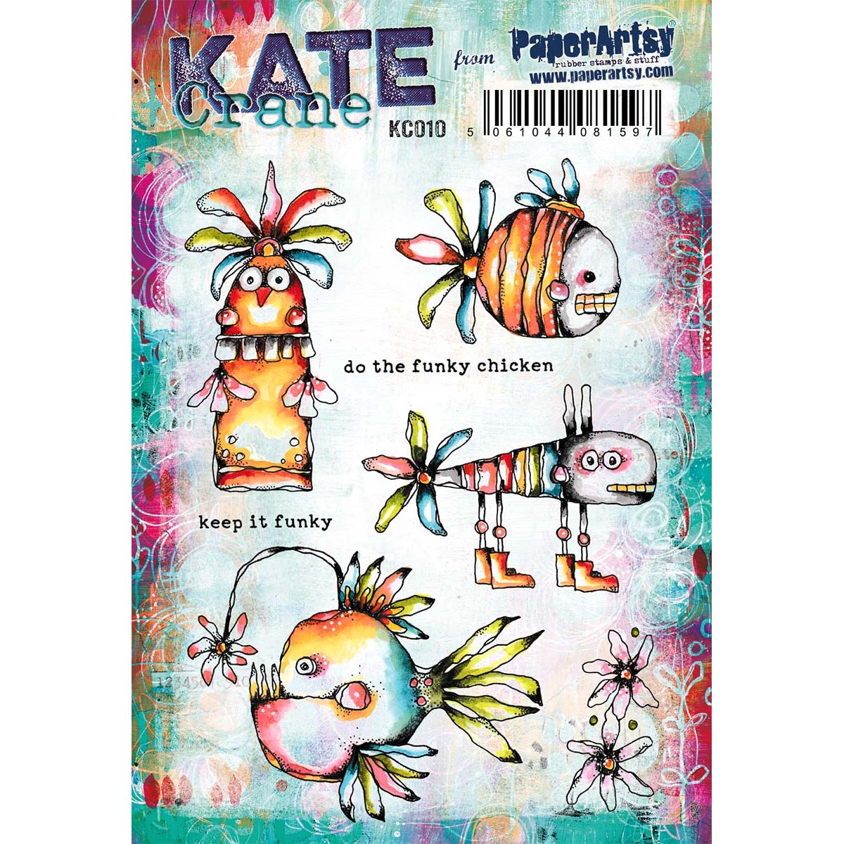 Paper Artsy Kate Crane Cling Stamps kc010