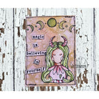 Paper Artsy Kate Crane Cling Stamps kc013 horns