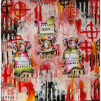 Paper Artsy Kate Crane Cling Stamps kc015 red