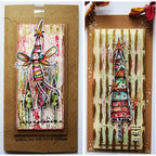 Paper Artsy Kate Crane Cling Stamps kc016 fairy christmas