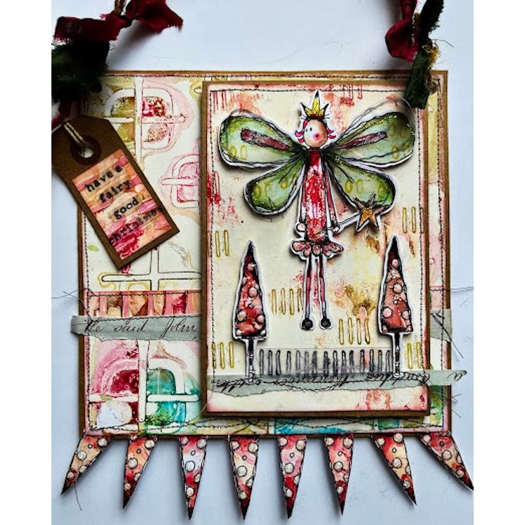 Paper Artsy Kate Crane Cling Stamps kc016 fairy good