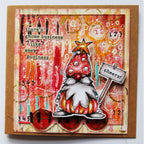 Paper Artsy Kate Crane Cling Stamps kc017 cheers