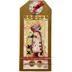 Paper Artsy Kate Crane Cling Stamps kc018 tag