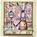 Paper Artsy Kate Crane Cling Stamps kc019 hello