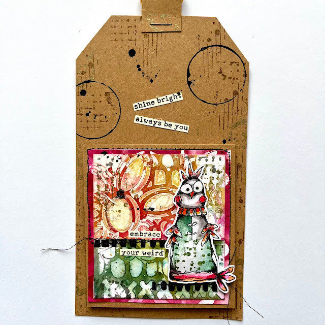 Paper Artsy Kate Crane Mini Cling Stamp kcm010 chicken shine bright