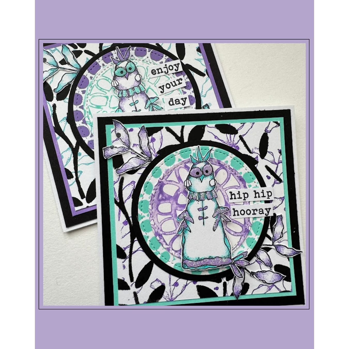 Paper Artsy Kate Crane Mini Cling Stamp kcm010 hip hip hooray