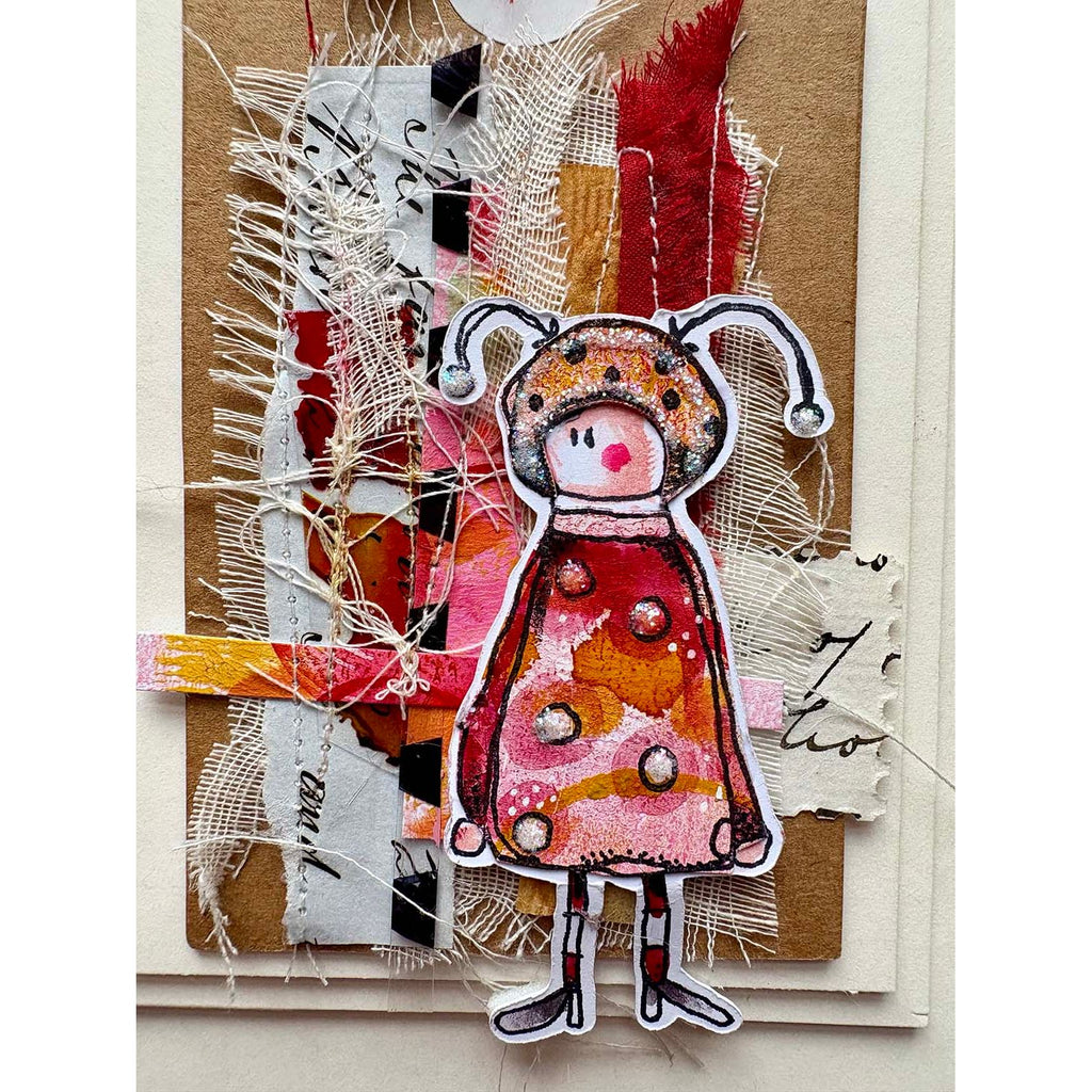Paper Artsy Kate Crane Mini Cling Stamp kcm017 character
