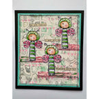 Paper Artsy Kate Crane Mini Cling Stamp kcm018 family
