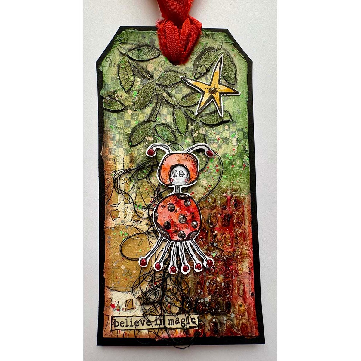 Paper Artsy Kate Crane Mini Cling Stamp kcm019 believe