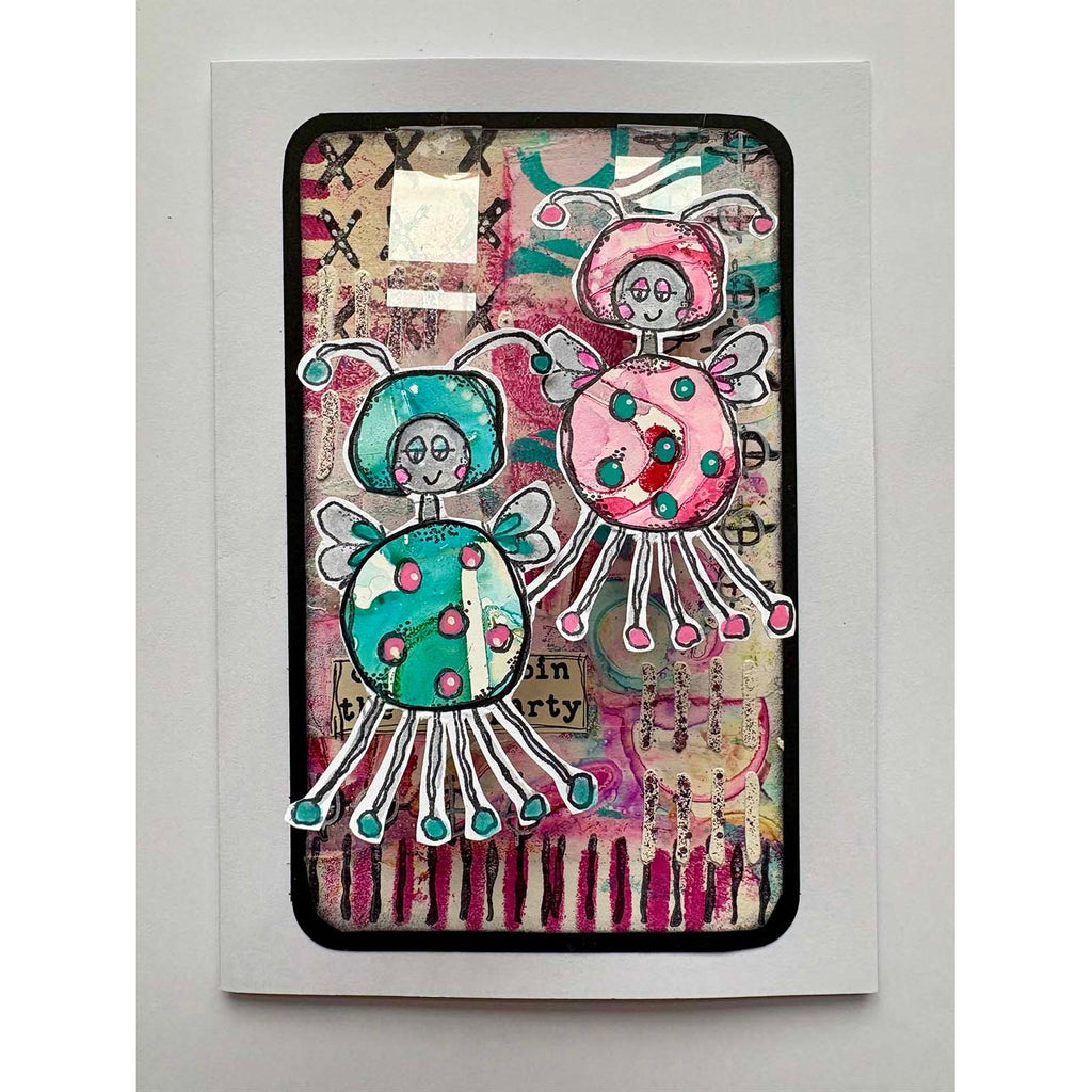 Paper Artsy Kate Crane Mini Cling Stamp kcm019 believe characters