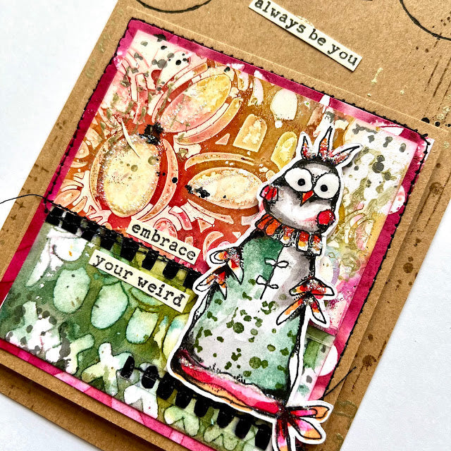 Paper Artsy Kate Crane Mini Stencil pm033 chicken