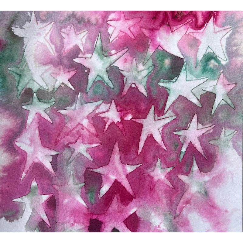 Paper Artsy Kate Crane Stencil ps440 colorful