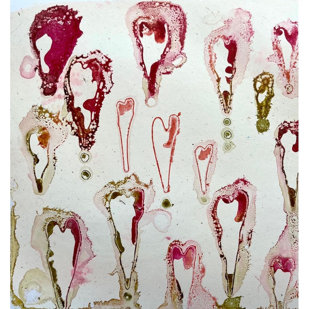 Paper Artsy Kate Crane Stencil ps484 hearts