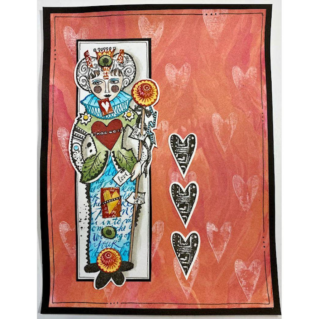 Paper Artsy Lynne Perrella Cling Stamps lpc071 queen