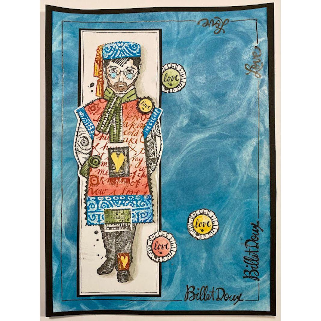 Paper Artsy Lynne Perrella Cling Stamps lpc072 man