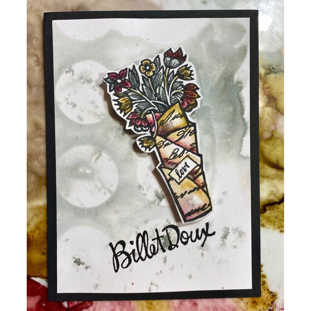 Paper Artsy Lynne Perrella Cling Stamps lpc072 sweet note