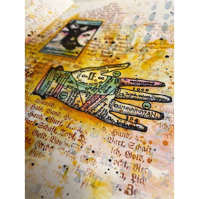 Paper Artsy Lynne Perrella Cling Stamps lpc075 palmistry