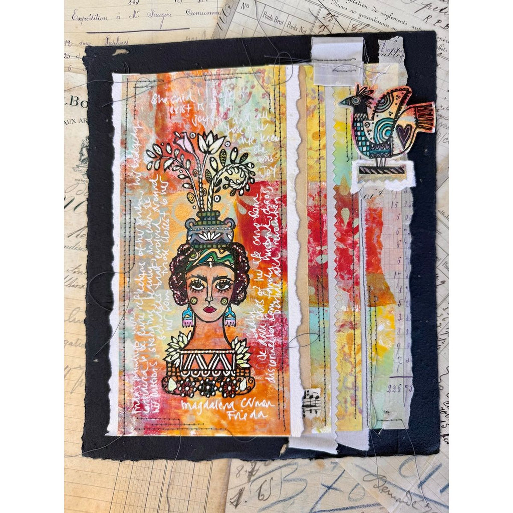 Paper Artsy Lynne Perrella Cling Stamps lpc076 frida