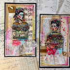Paper Artsy Lynne Perrella Cling Stamps lpc077 frida kahlo