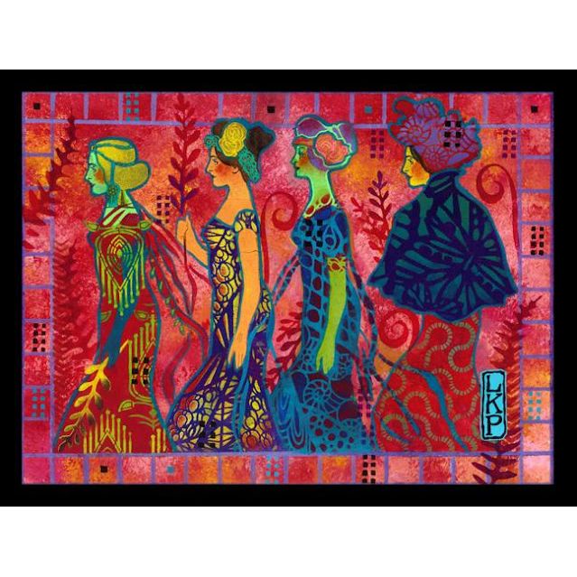 Paper Artsy Lynne Perrella Cling Stamps lpc080 red women