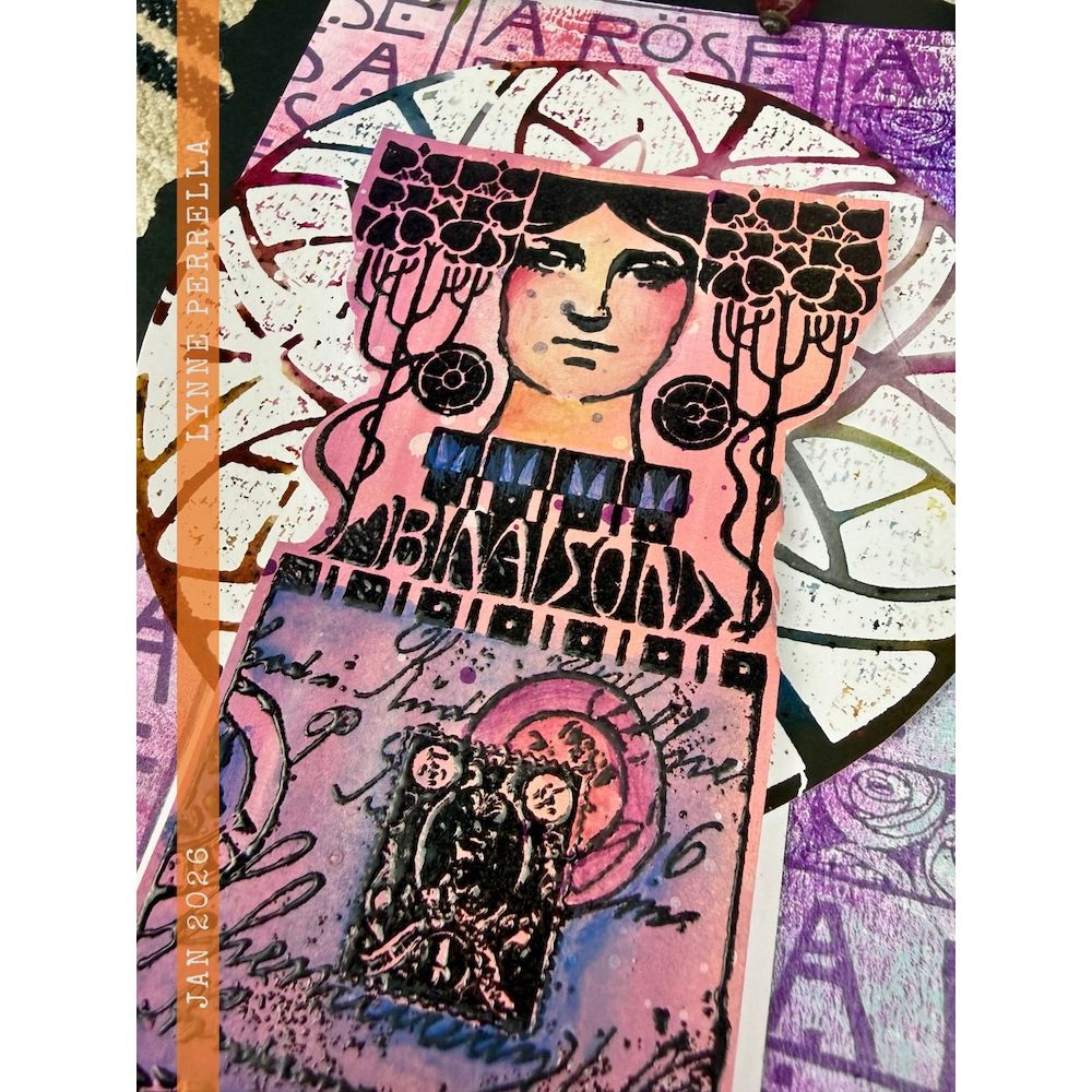 Paper Artsy Lynne Perrella Cling Stamps lpc081 girl 