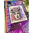 Paper Artsy Lynne Perrella Cling Stamps lpc081 girl with hat