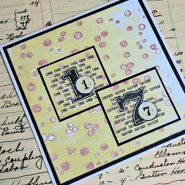 Paper Artsy Mags Woodcock Eclectica3 Cling Stamps emw002 numbers