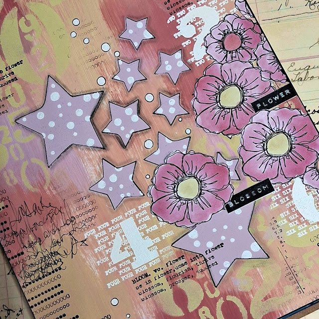 Paper Artsy Mags Woodcock Eclectica3 Cling Stamps emw003 blossom