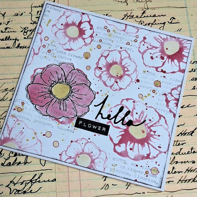 Paper Artsy Mags Woodcock Eclectica3 Cling Stamps emw003 hello