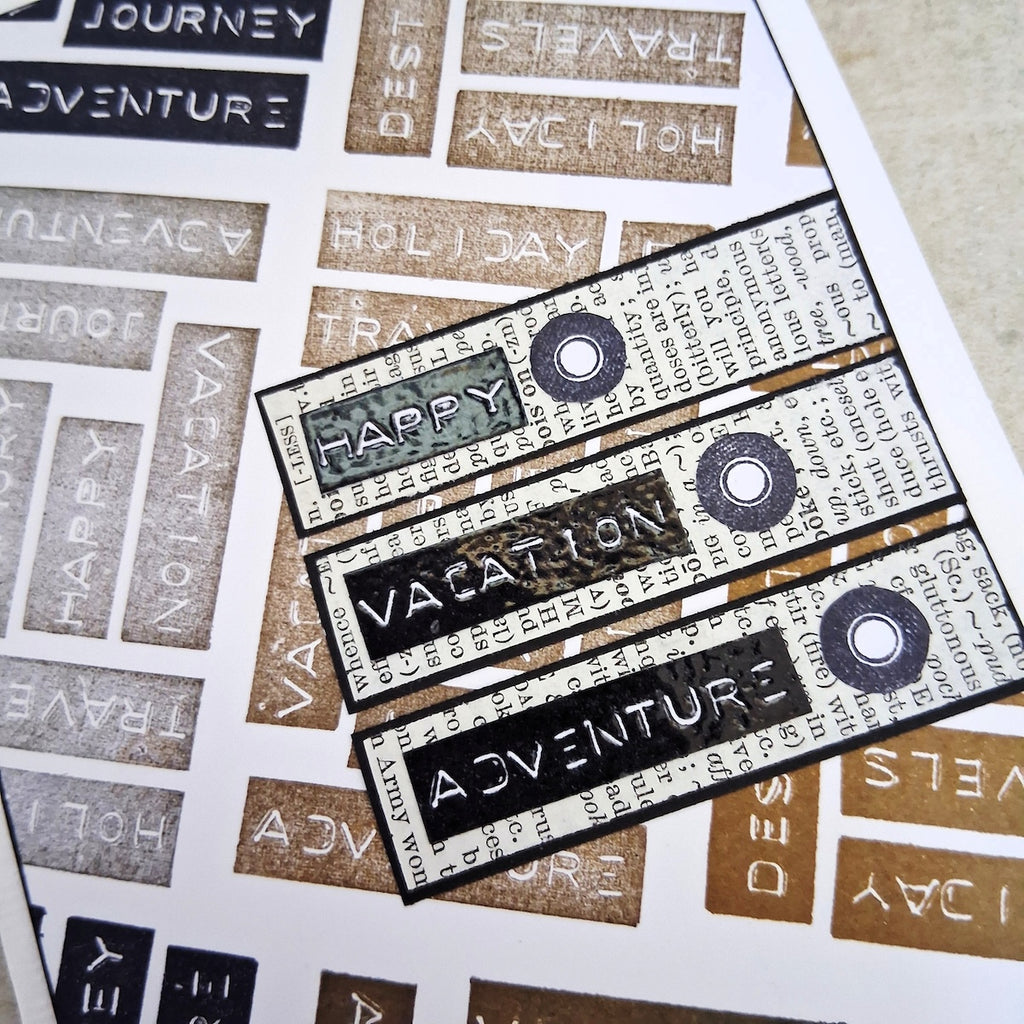 Paper Artsy Mags Woodcock Eclectica3 Mini Cling Stamp em149 happy